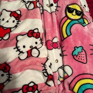 2 Hello Kitty blankets